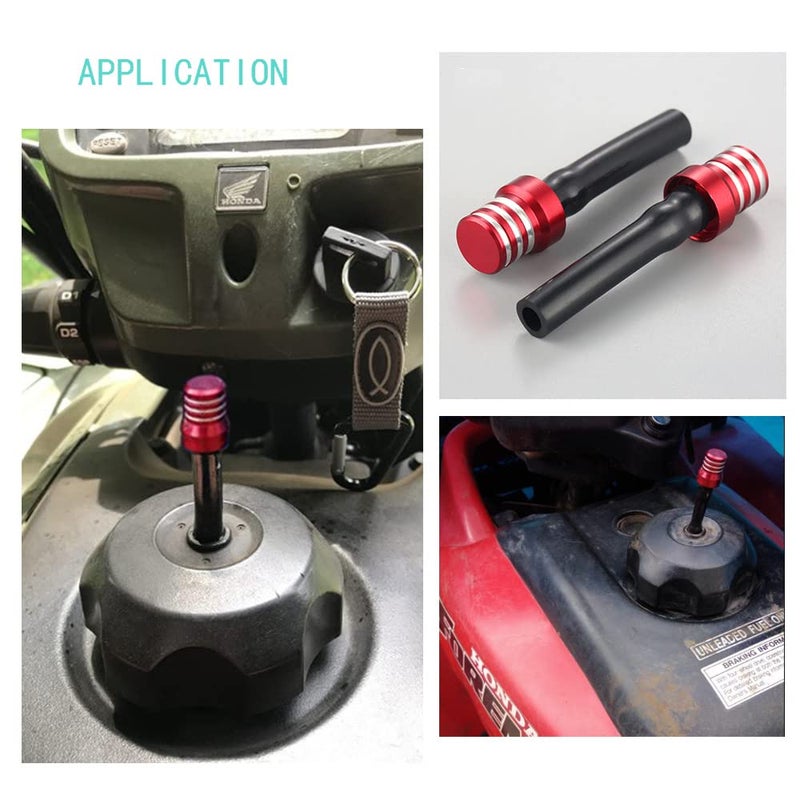 Mtsooning Breather Fuel Tank Hose, 3PCS Gas Cap Tube, Universal Air Vent Valve Tube Replacement for Dirt Pit Quad Bike Atv Red - Image 3